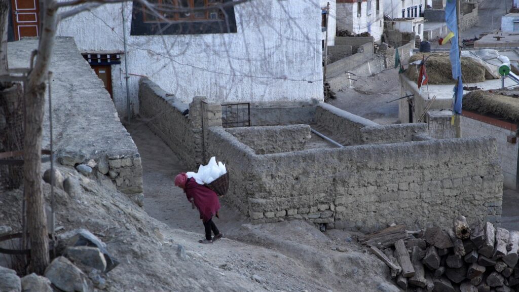 The remote village of Kibber in the Spiti Valley of Himachal Pradesh has a population of under 400.